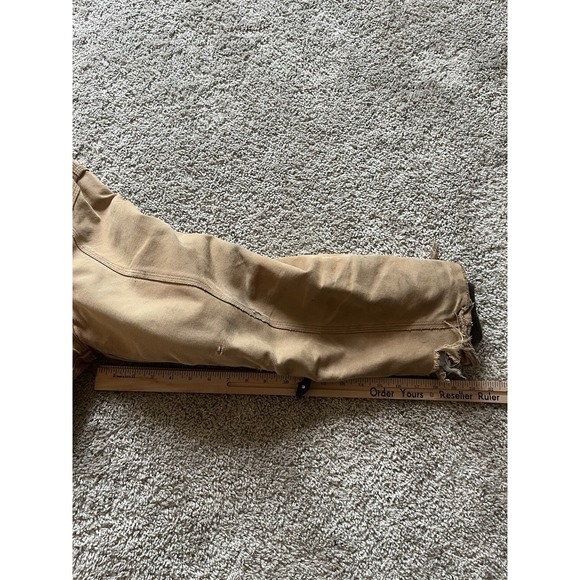 VTG Carhartt Mens Heavy Khaki Canvas Barn Coat Mens XL USA Made Distressed - Picture 16 of 16